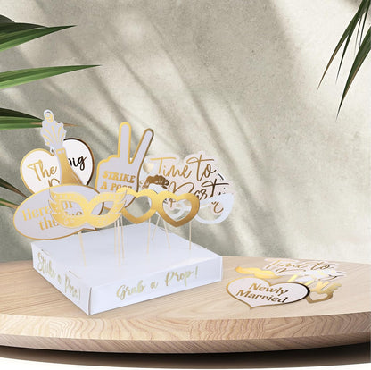 Elegant Gold Wedding Props (60 Pieces)