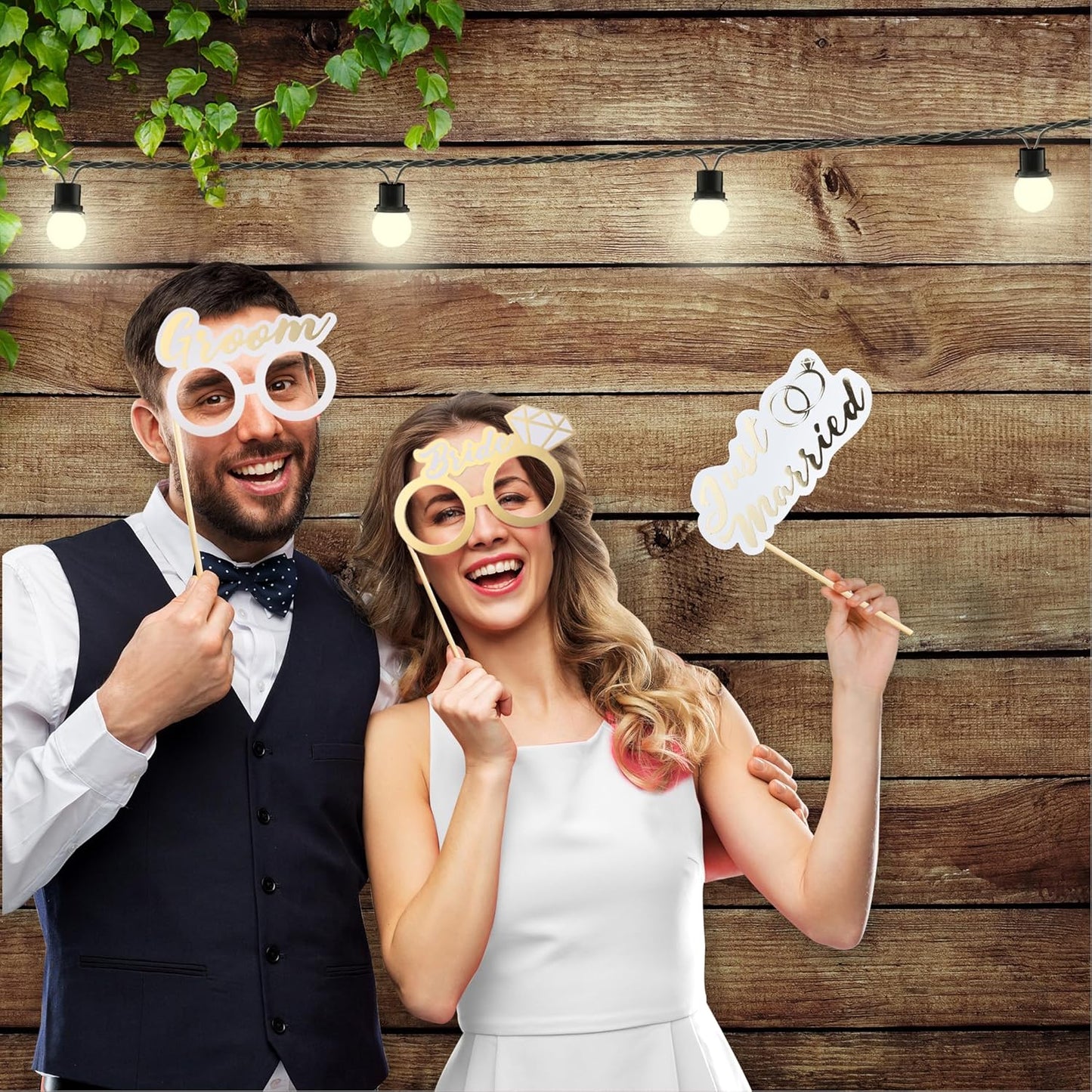 Elegant Gold Wedding Props (60 Pieces)