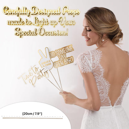 Elegant Gold Wedding Props (60 Pieces)