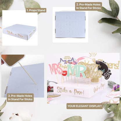 Pastel Wedding Photo Props (60 Pieces)