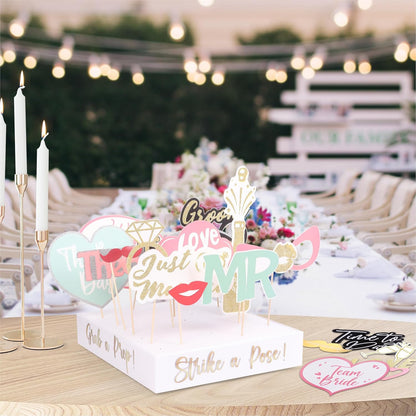 Pastel Wedding Photo Props (60 Pieces)